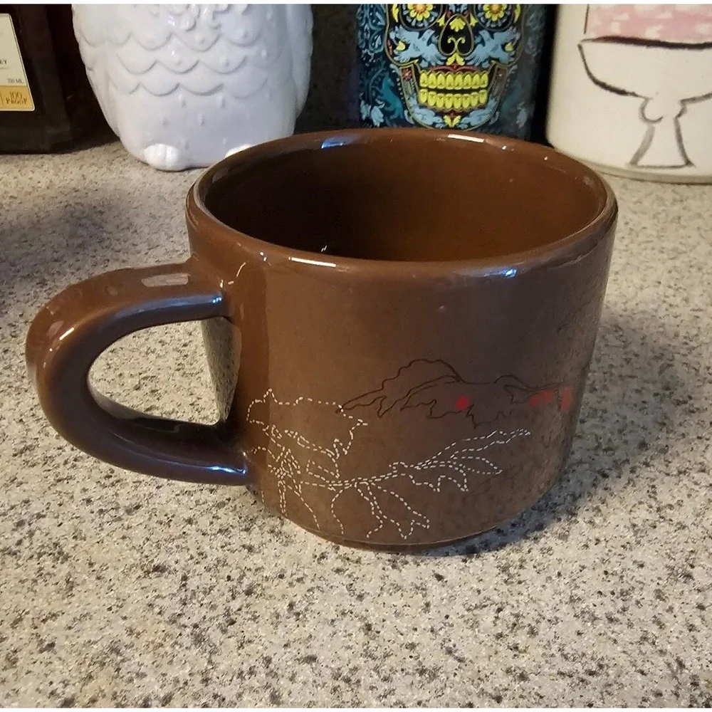 Starbucks‎ Autumn Fall Leaves Brown Coffee Cup
